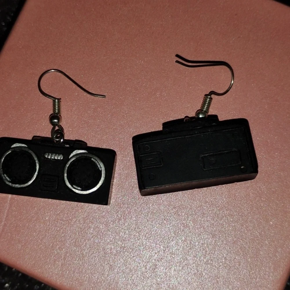Black Boombox Earrings